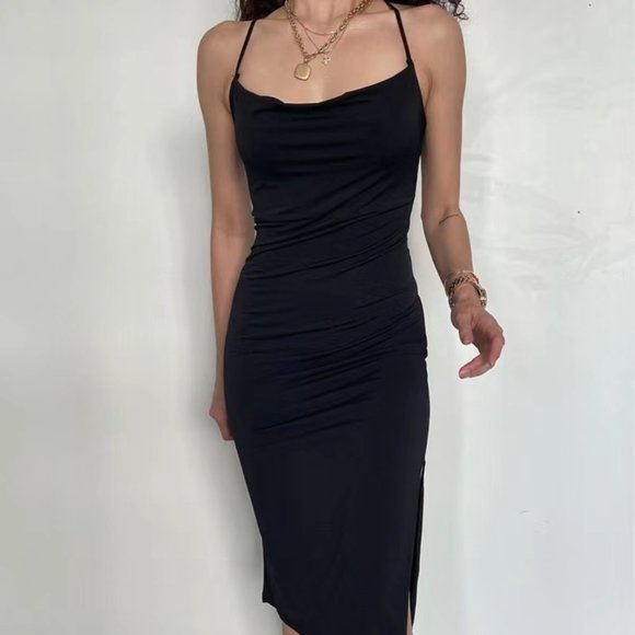 Dresses & Skirts - Black suspender skirt